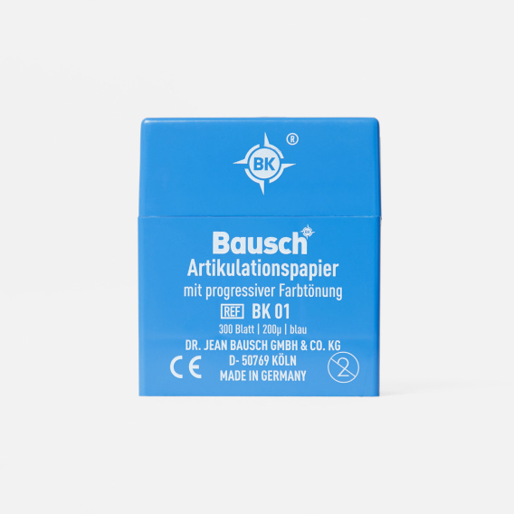 Артикуляционная бумага Bausch, I-форма, в боксе (200 мкм x 300 шт) фото 1