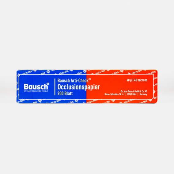 Артикуляционная бумага Bausch, I-форма, в коробке (40 мкм x 200 шт) фото 3